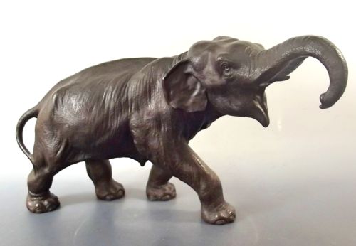 large japanese meiji period bronze elephant okimono - CATEGORY: ANTIQUE METAL - DATED 1890