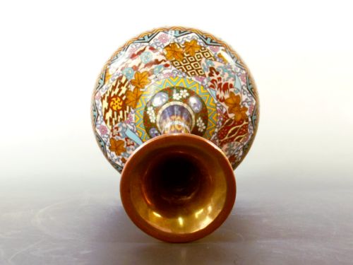 JAPANESE MEIJI PERIOD CLOISONNE ENAMEL VASE - ADDITIONAL PHOTO 4
