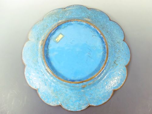 JAPANESE MEIJI PERIOD CLOISONNE ENAMEL LOBED CHARGER - ADDITIONAL PHOTO 4