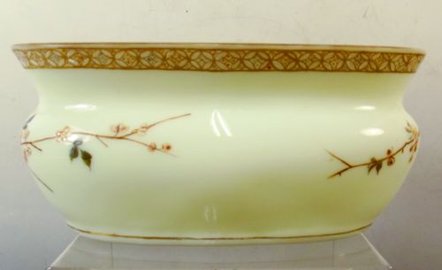HARRACH OPAQUE GLASS VASE HAND ENAMELLED C1890 - ADDITIONAL PHOTO 2