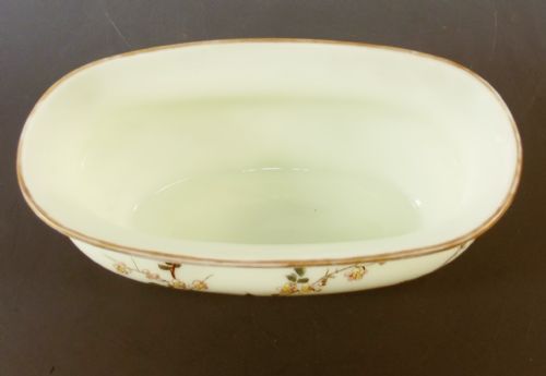 HARRACH OPAQUE GLASS VASE HAND ENAMELLED C1890 - ADDITIONAL PHOTO 4