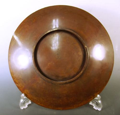 JAPANESE MEIJI PERIOD MIXED METAL ONLAID BRONZE QUAIL CHARGER - ADDITIONAL PHOTO 4