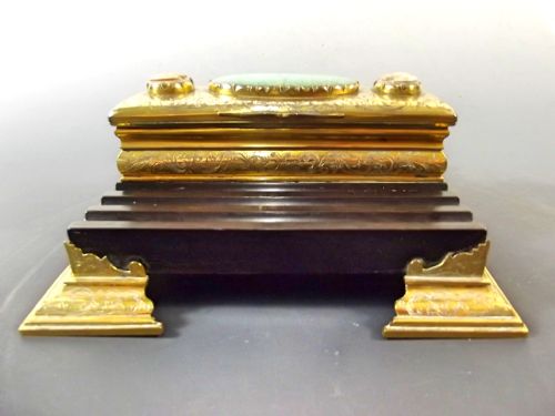 ORMOLU ROSEWOOD GRAND TOUR INKWELL C1840 - ADDITIONAL PHOTO 1