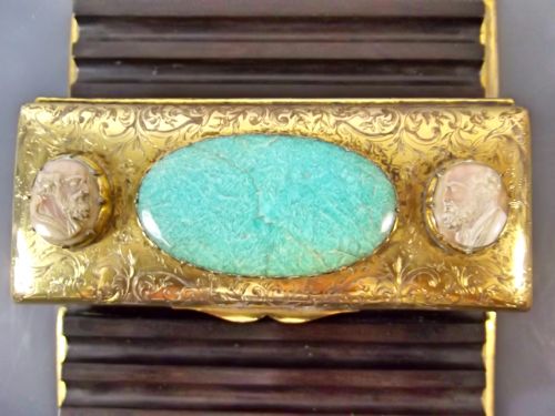ORMOLU ROSEWOOD GRAND TOUR INKWELL C1840 - ADDITIONAL PHOTO 5
