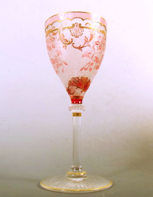 PAIR BACCARAT RED OVER CLEAR CAMEO CUT SHERRY GLASSES - ADDITIONAL PHOTO 2