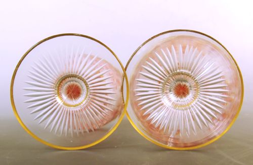 PAIR BACCARAT RED OVER CLEAR CAMEO CUT SHERRY GLASSES - ADDITIONAL PHOTO 6