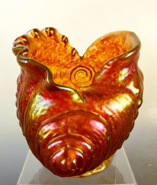 LOETZ CONCH SHELL GLASS VASE CANDIA PAPILLON - ADDITIONAL PHOTO 4