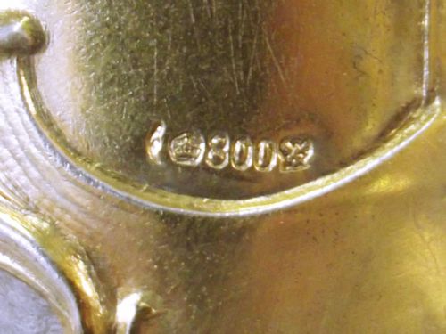 ACID ETCHED CAMEO GLASS CLARET JUG GERMAN SILVER MOUNT - ADDITIONAL PHOTO 11