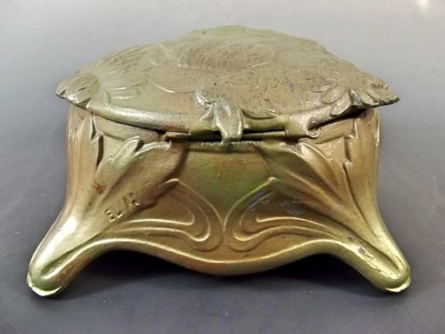 ART NOUVEAU SOFT METAL BOX SIGNED ELIAS - ADDITIONAL PHOTO 2