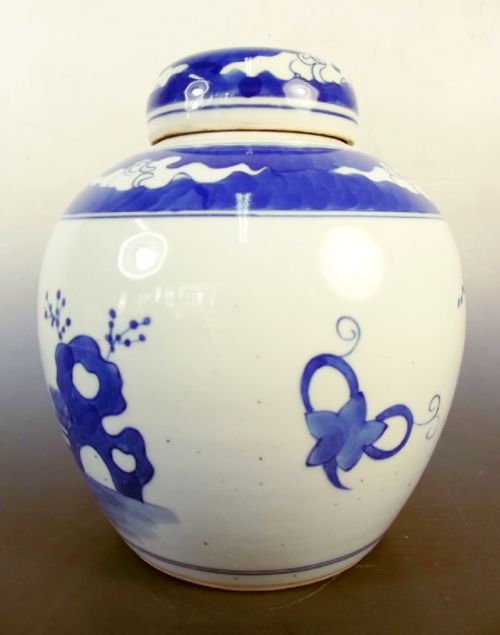 CHINESE PORCELAIN BLUE AND WHITE GINGER JAR 6 CHARACTER MARK - ADDITIONAL PHOTO 2