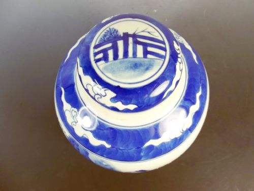 CHINESE PORCELAIN BLUE AND WHITE GINGER JAR 6 CHARACTER MARK - ADDITIONAL PHOTO 4