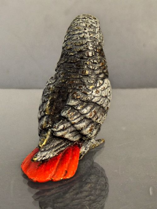 19TH CENTURY AUSTRIAN COLD PAINTED BRONZE PARROT FIGURINE - ADDITIONAL PHOTO 2
