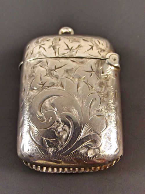 1886 HALLMARKED SILVER LADIES PETIT VESTA CASE - ADDITIONAL PHOTO 4