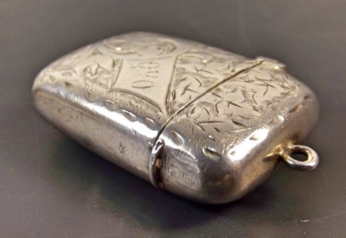 1886 HALLMARKED SILVER LADIES PETIT VESTA CASE - ADDITIONAL PHOTO 5