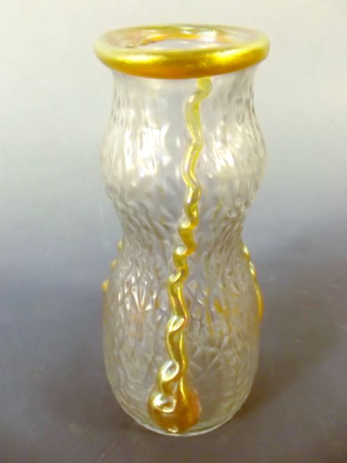 art nouveau loetz glass nautilus vase jugendstil - CATEGORY: ANTIQUE GLASS - DATED 1900
