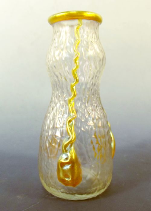 ART NOUVEAU LOETZ GLASS NAUTILUS VASE JUGENDSTIL - ADDITIONAL PHOTO 1
