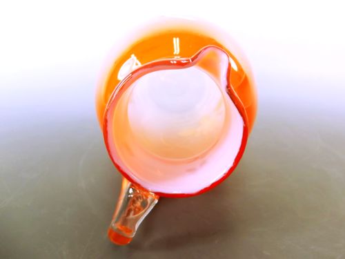 EARLY LOETZ AMBER TO OPALESCENT GLASS WATER JUG - ADDITIONAL PHOTO 5