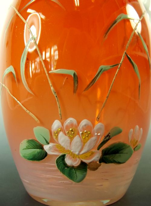 EARLY LOETZ AMBER TO OPALESCENT GLASS WATER JUG - ADDITIONAL PHOTO 6