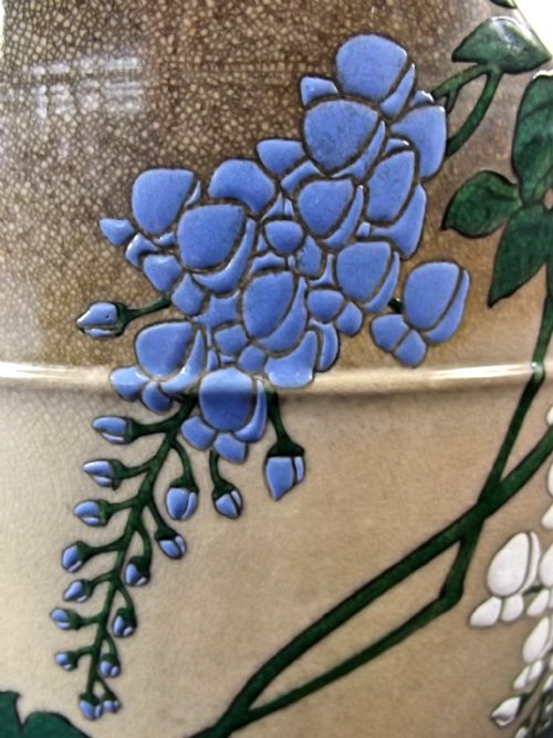 LARGE JAPANESE MEIJI PERIOD SATSUMA PAIL BY KOZAN - ADDITIONAL PHOTO 7