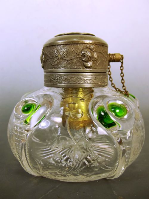 PEACOCK GLASS ATOMISER BY STUART FOR LIBERTYS OF LONDON - ADDITIONAL PHOTO 4