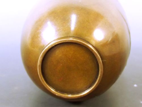 JAPANESE MEIJI PERIOD CHISELLED BRONZE LANDSCAPE VASE SIGNED - ADDITIONAL PHOTO 7