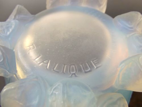 R LALIQUE EUCALYPTUS OPALESCENT GLASS VASE - ADDITIONAL PHOTO 5