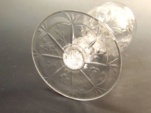 THOMAS WEBB INTAGLIO CUT ROCK CRYSTAL SHERRY GLASS C1880 - ADDITIONAL PHOTO 5