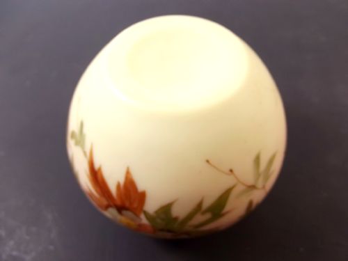THOMAS WEBB HAND PAINTED BURMESE GLASS POSY BOWL C1890 - ADDITIONAL PHOTO 6