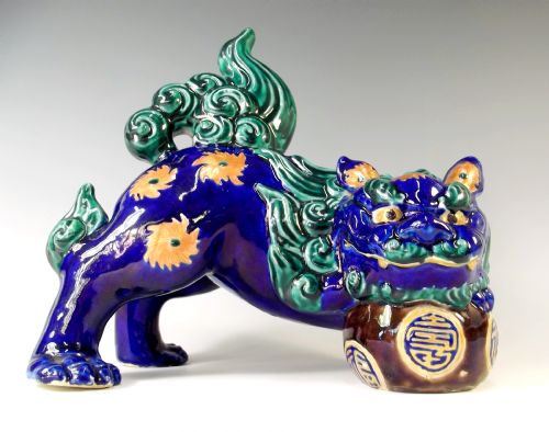 JAPANESE KUTANI GOSU BLUE DOG OF FO C1860 - ADDITIONAL PHOTO 1