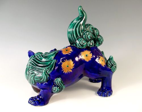 JAPANESE KUTANI GOSU BLUE DOG OF FO C1860 - ADDITIONAL PHOTO 2