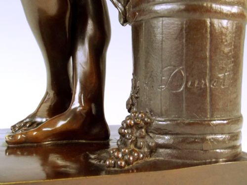 19TH CENTURY BRONZE OF BACCHUS SIGNED FRANCISQUE DURET - ADDITIONAL PHOTO 7