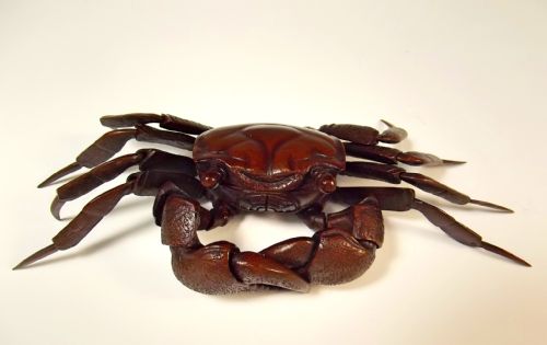 JAPANESE MEIJI PERIOD ARTICULATED BRONZE CRAB KOGO BOX - ADDITIONAL PHOTO 1