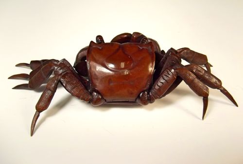 JAPANESE MEIJI PERIOD ARTICULATED BRONZE CRAB KOGO BOX - ADDITIONAL PHOTO 4