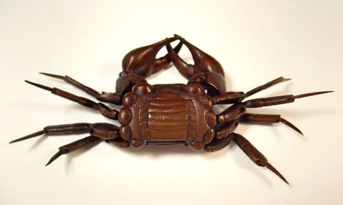JAPANESE MEIJI PERIOD ARTICULATED BRONZE CRAB KOGO BOX - ADDITIONAL PHOTO 6
