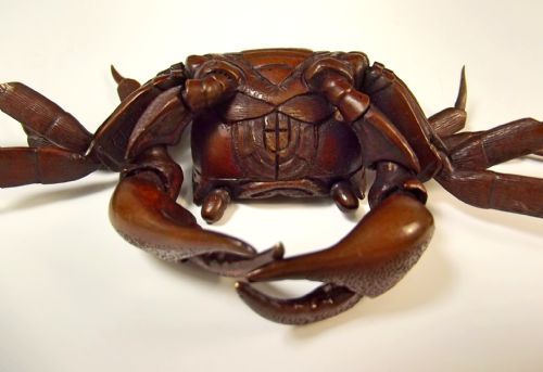 JAPANESE MEIJI PERIOD ARTICULATED BRONZE CRAB KOGO BOX - ADDITIONAL PHOTO 8