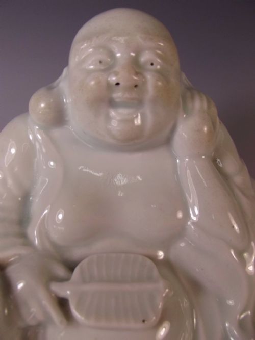 JAPANESE MEIJI PERIOD BLANC DE CHINE HOTEI FIGURINE - ADDITIONAL PHOTO 4