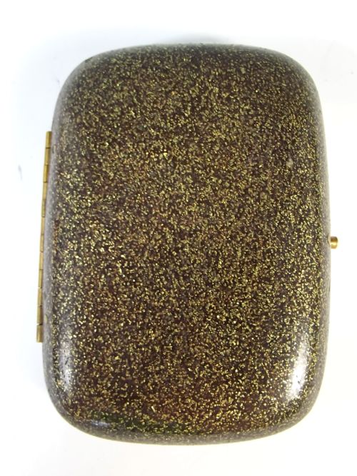 japanesque gold lacquered card case - CATEGORY: ANTIQUE MISCELLANEOUS - DATED 1920