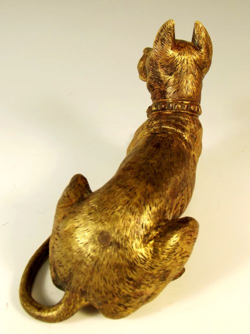 19TH C AUSTRIAN BRONZE STUDY OF A GREAT DANE - ADDITIONAL PHOTO 3