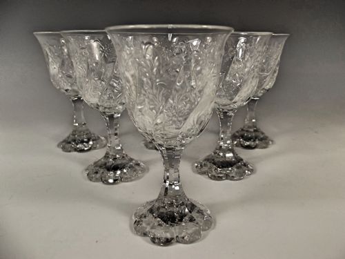 SET OF SIX THOMAS WEBB ROCK CRYSTAL SHERRY GLASSES C1890 - ADDITIONAL PHOTO 2