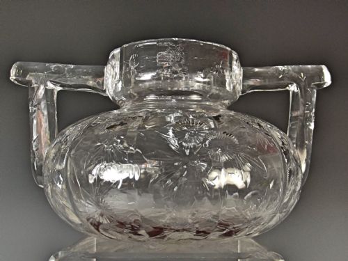 stevens and williams john orchard rock crystal posy bowl - CATEGORY: ANTIQUE GLASS - DATED 1890