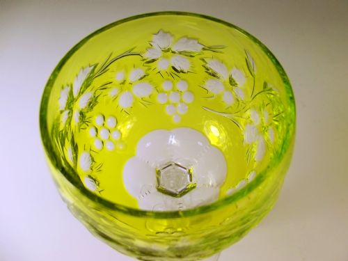 SET OF SIX STOURBRIDGE ENGRAVED HOCK GLASSES - ADDITIONAL PHOTO 3