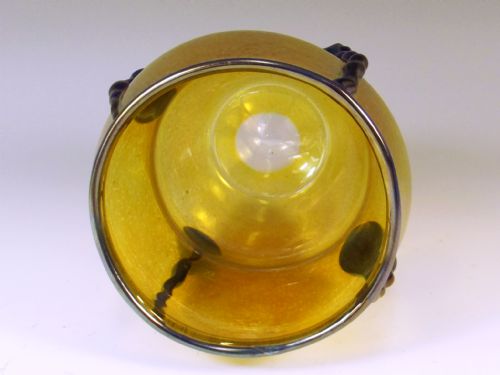 JOHANN LOETZ YELLOW AND BLUE GLASS SILBERIRIS VASE - ADDITIONAL PHOTO 2
