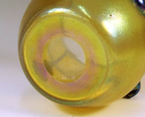 JOHANN LOETZ YELLOW AND BLUE GLASS SILBERIRIS VASE - ADDITIONAL PHOTO 3