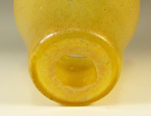 TALL JOHANN LOETZ LEMON YELLOW CRETE PAPILLION VASE - ADDITIONAL PHOTO 2