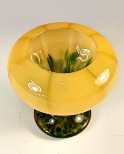 POSHINGER GREEN MICA GLASS BULB VASE - ADDITIONAL PHOTO 2