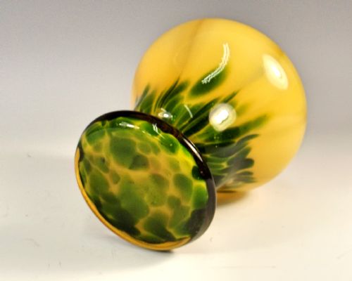 POSHINGER GREEN MICA GLASS BULB VASE - ADDITIONAL PHOTO 3