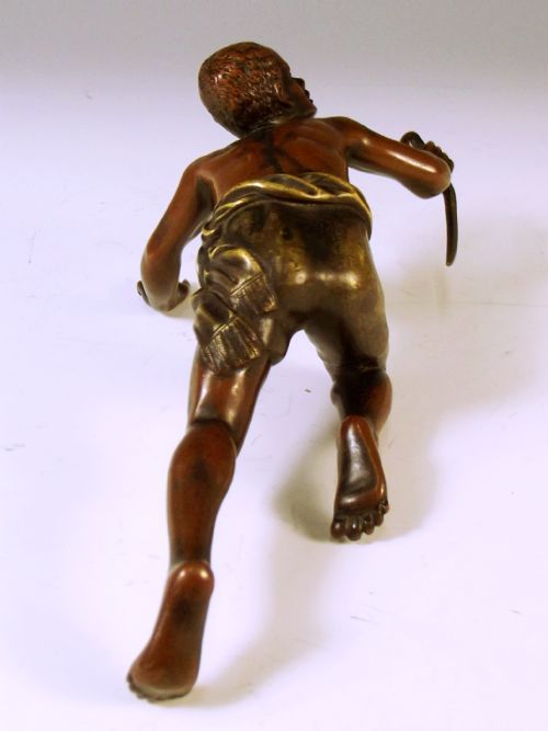 19TH C AUSTRIAN COLD PAINTED BRONZE THE ASSASSIN - ADDITIONAL PHOTO 5