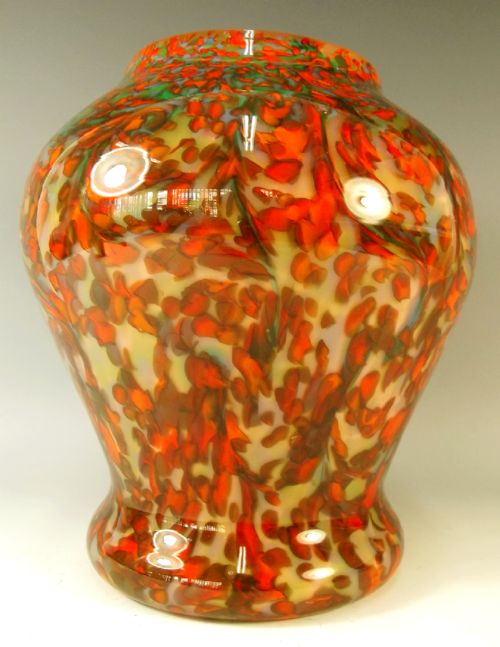 ART DECO MONART GLASS PAISLEY SHAWL VASE - ADDITIONAL PHOTO 1