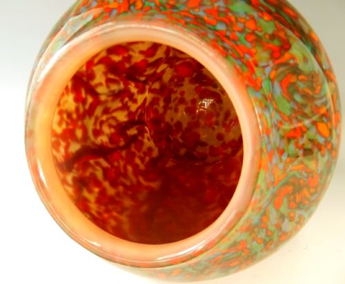 ART DECO MONART GLASS PAISLEY SHAWL VASE - ADDITIONAL PHOTO 2