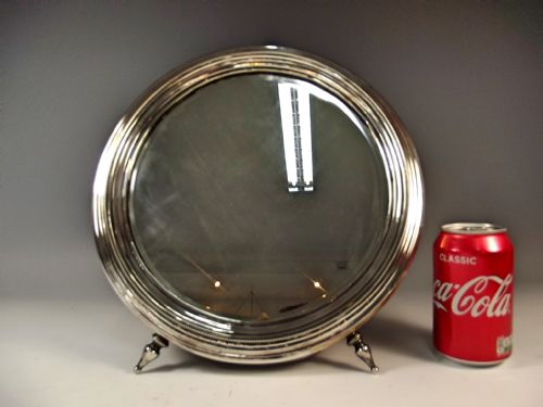 LARGE STERLING SILVER MASRIERA Y CARRERAS CIRCULAR DRESSING TABLE MIRROR - ADDITIONAL PHOTO 5
